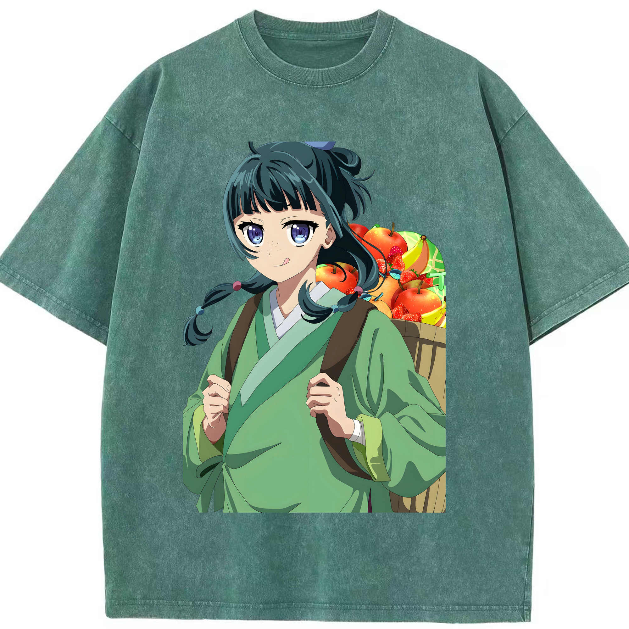 （画像用） 薬屋のひとりごと The Apothecary Diaries 綿100% ヴィンテージ風 半袖Tシャツ（フロントプリント）